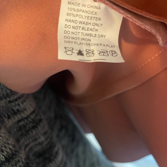 Light Rose Pink Faux Suede Bell Sleeve Jacket - Picture 12 of 12